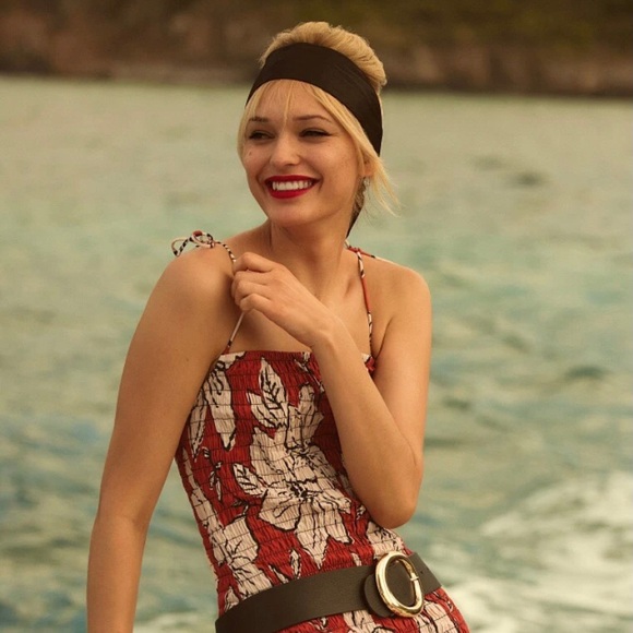 ANTHROPOLOGIE Clubhouse Scarf 2 Cream & Black Headbands - Picture 4 of 10